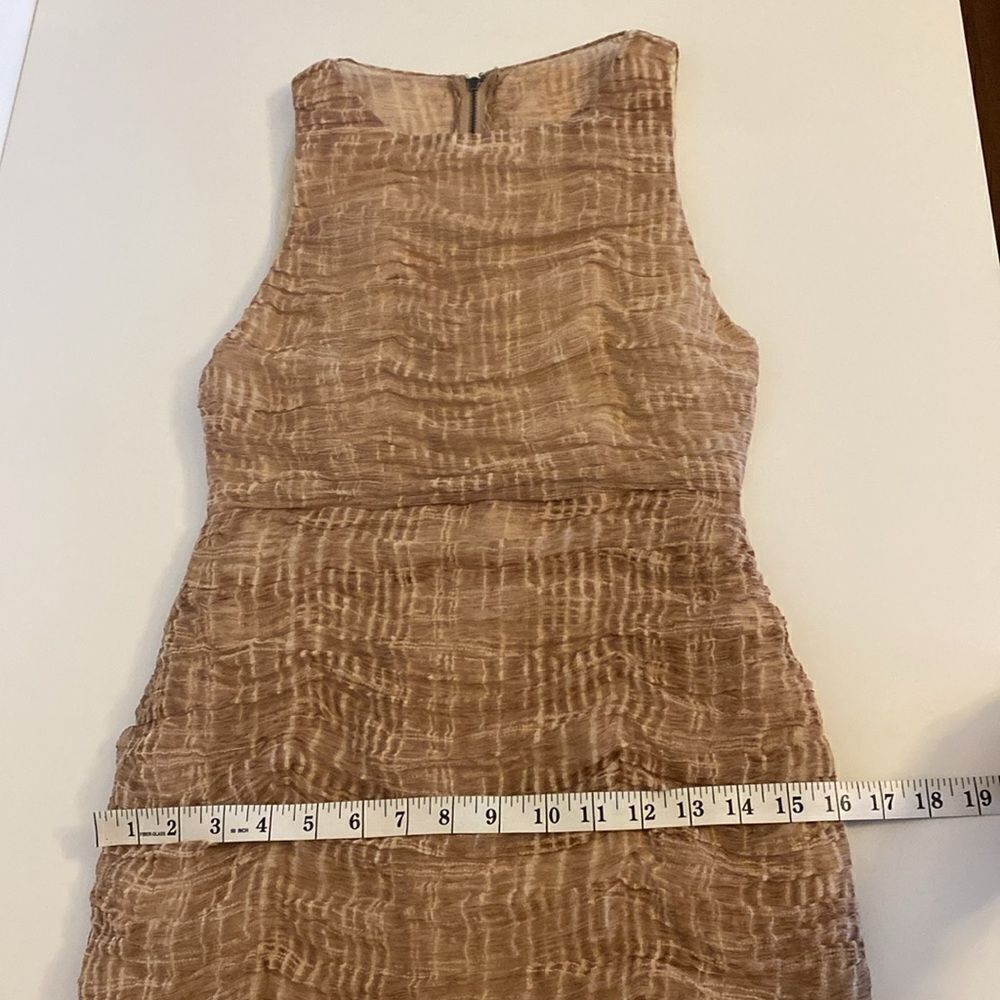 Alice & Olivia Ginger Ruched Chiffon Silk Mini Dress Size 4 - Picture 14 of 15